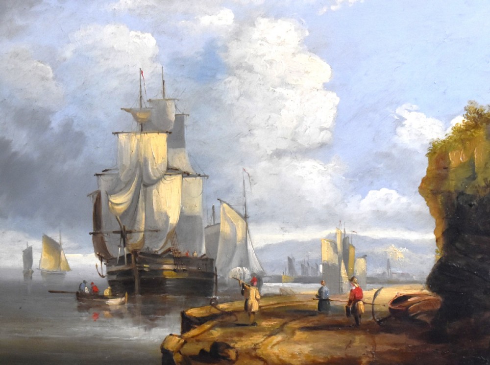 Georgian coastal scene oil painting View V