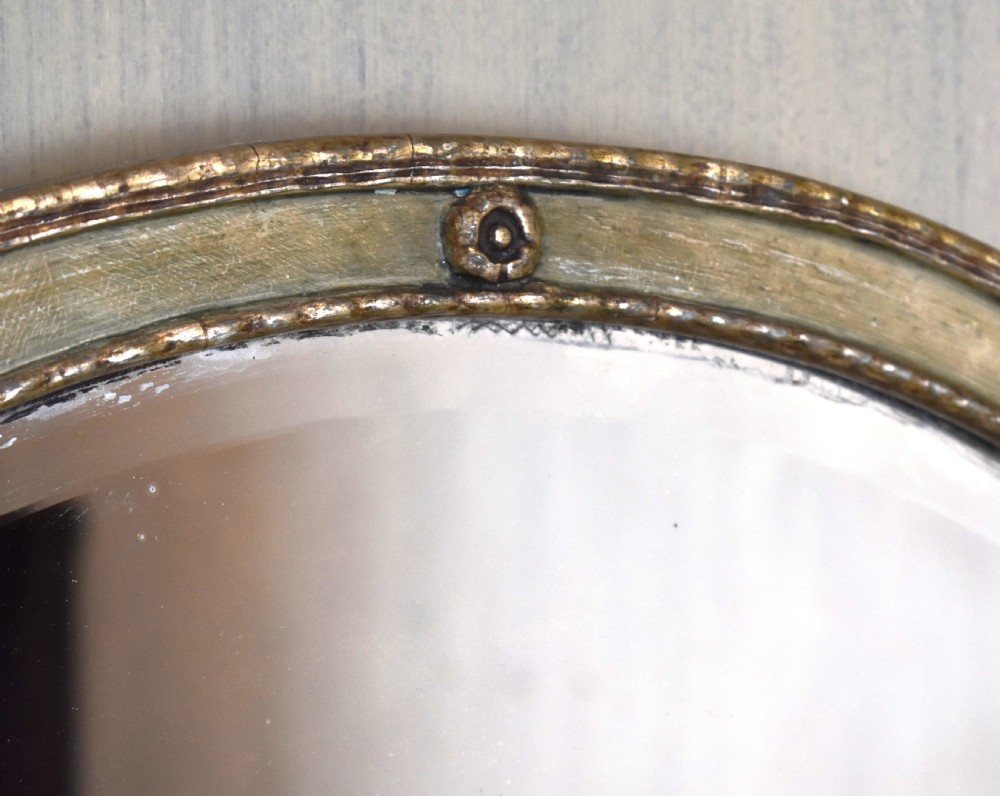 Silvered circular mirror View II