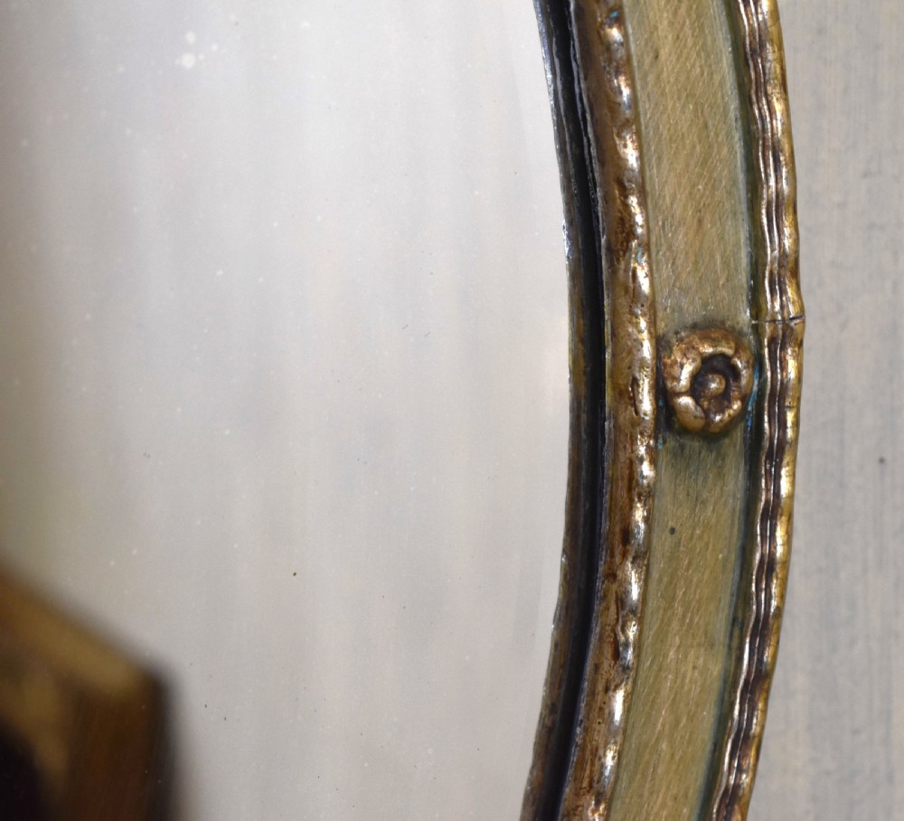 Silvered circular mirror View III
