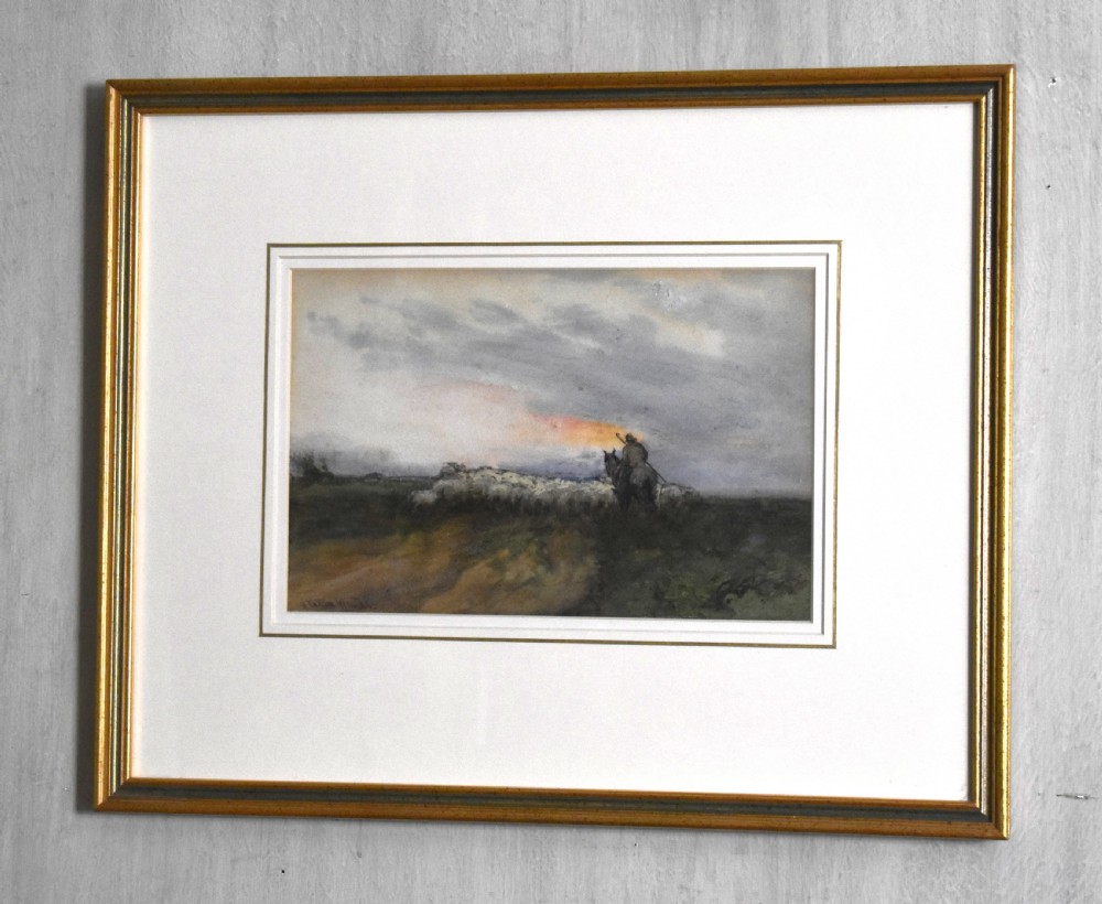 Returning to the fold, watercolour by W. Tatton Winter