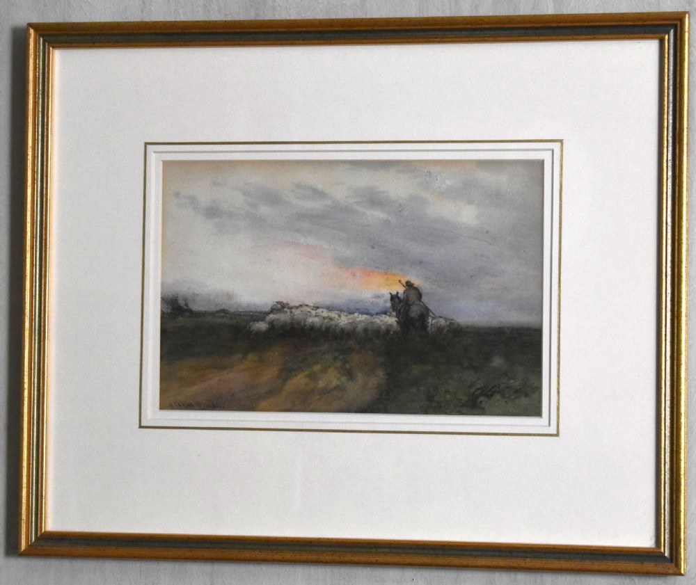 Returning to the fold, watercolour by W. Tatton Winter View II