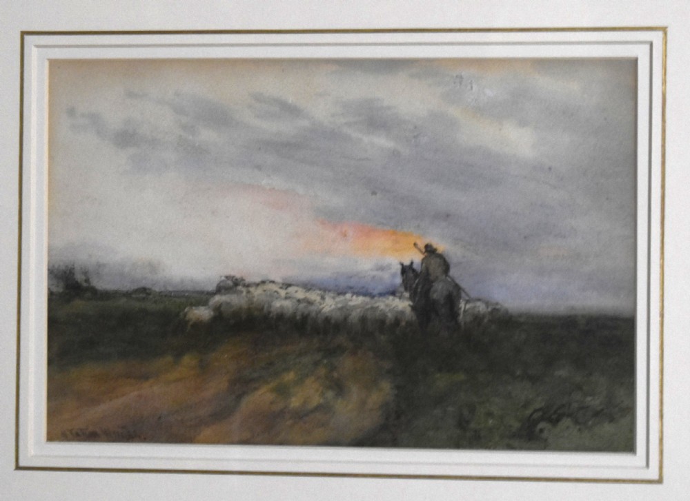 Returning to the fold, watercolour by W. Tatton Winter View III