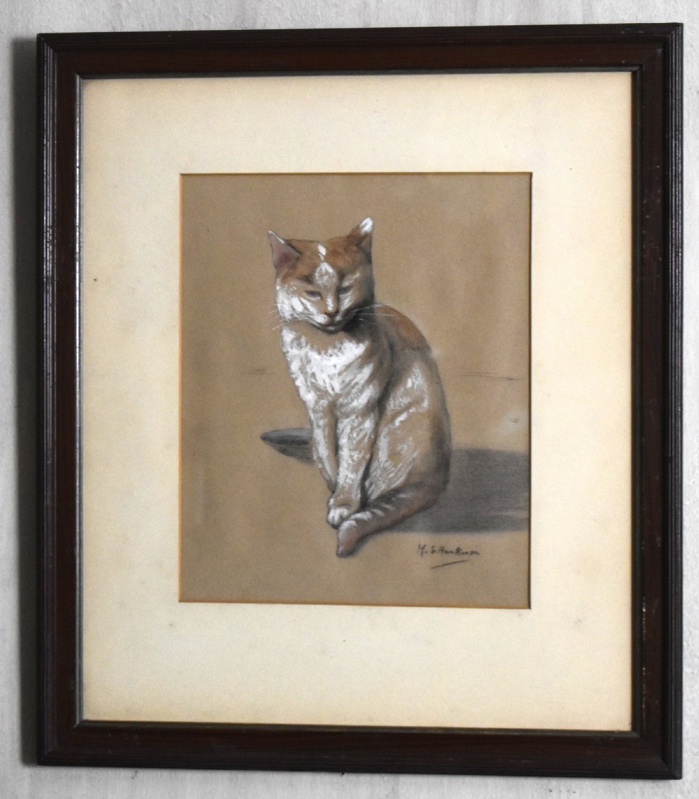 Watercolour of a cat by M.E.Hankinson View II