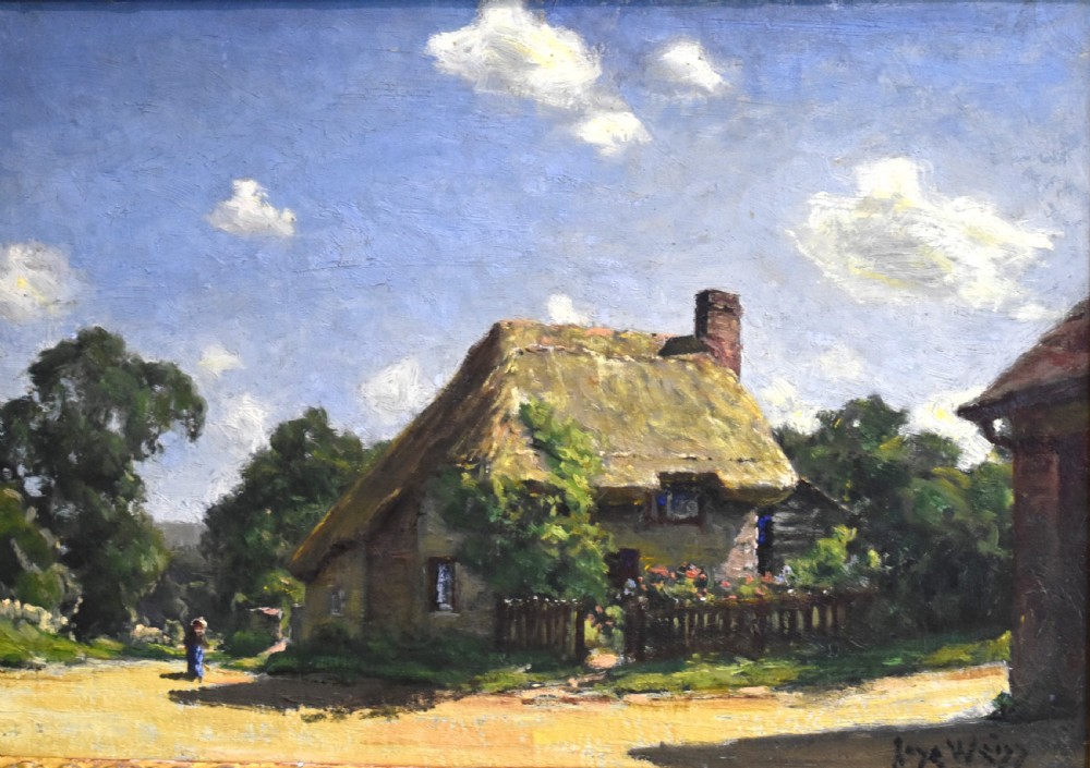 Old Sussex cottage, oil painting by Jose Weiss View IV