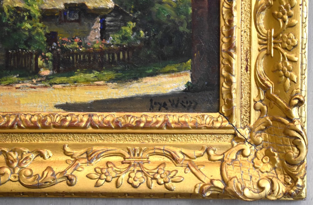 Old Sussex cottage, oil painting by Jose Weiss View V