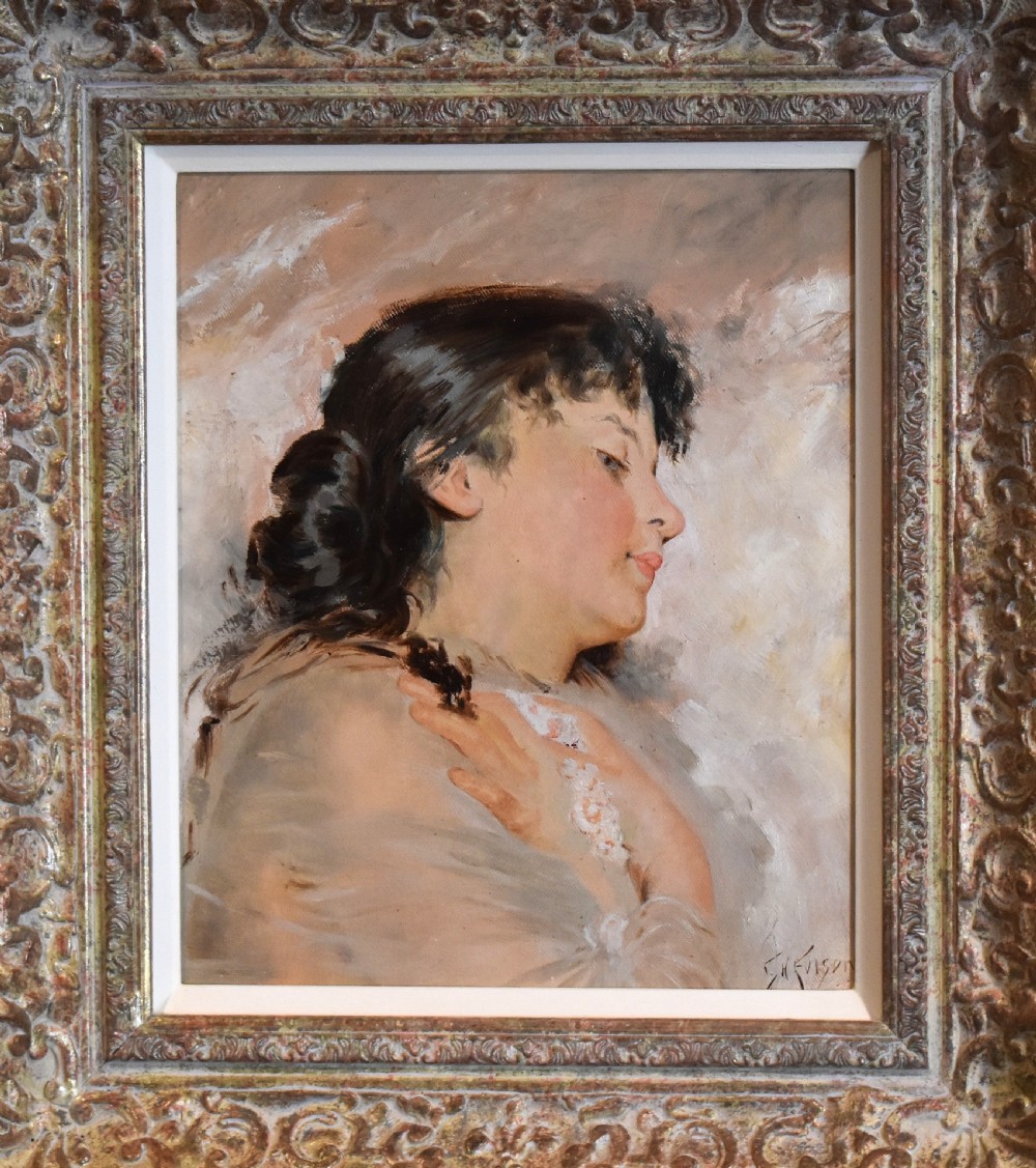 Oil portrait by George Henry Evison 1871-1928 View III