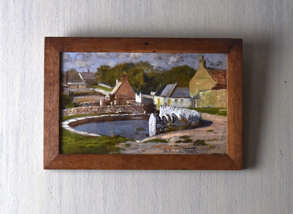 Oil painting of Worth Matravers, Dorset by Arthur de Tivolli