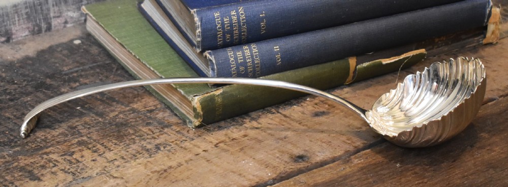 Large Georgian silver ladle View IV