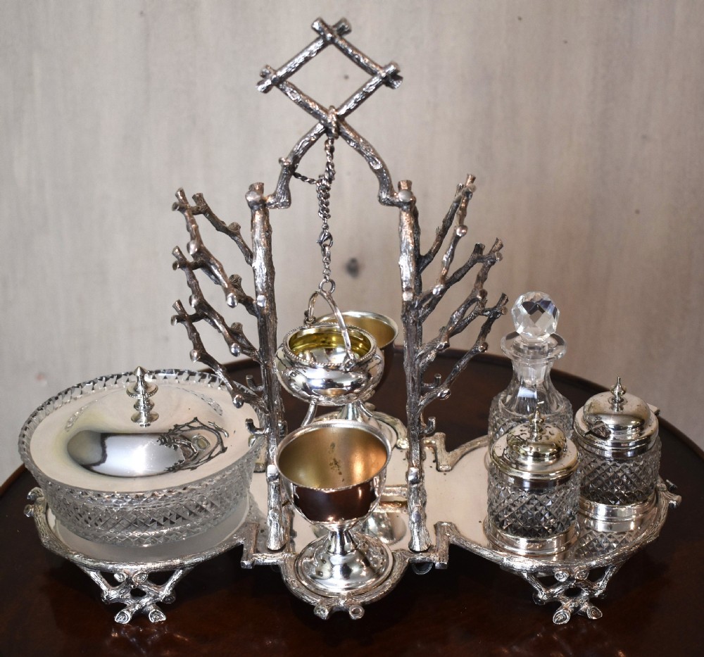 Unusual Victorian silverplate breakfast cruet View II