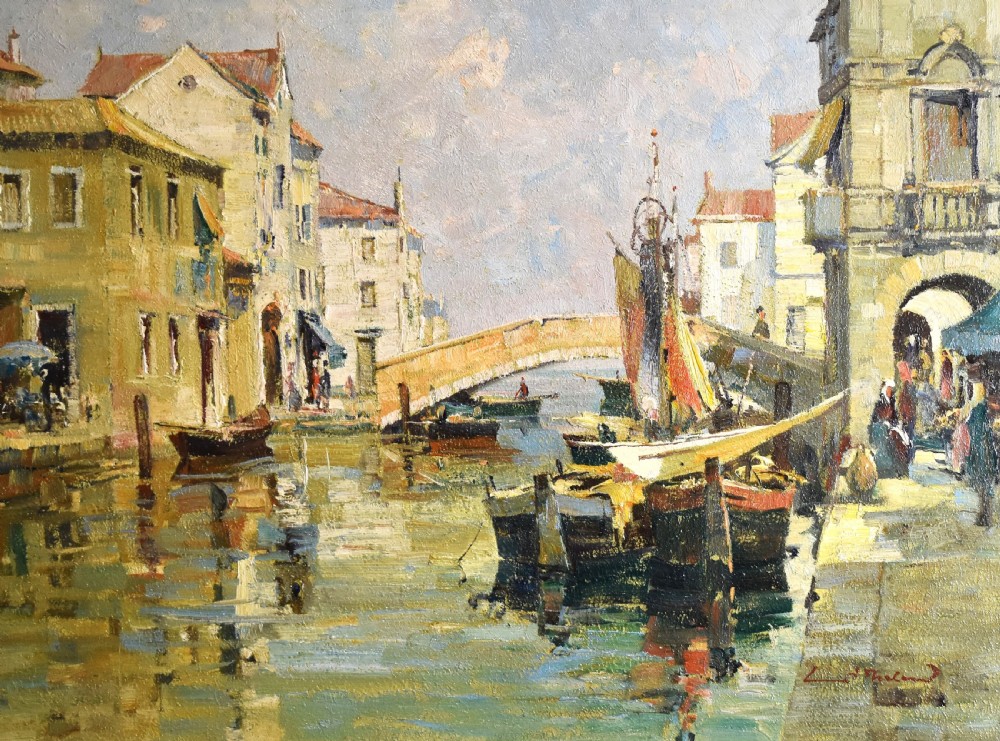 Large Venetian scene oil painting View V