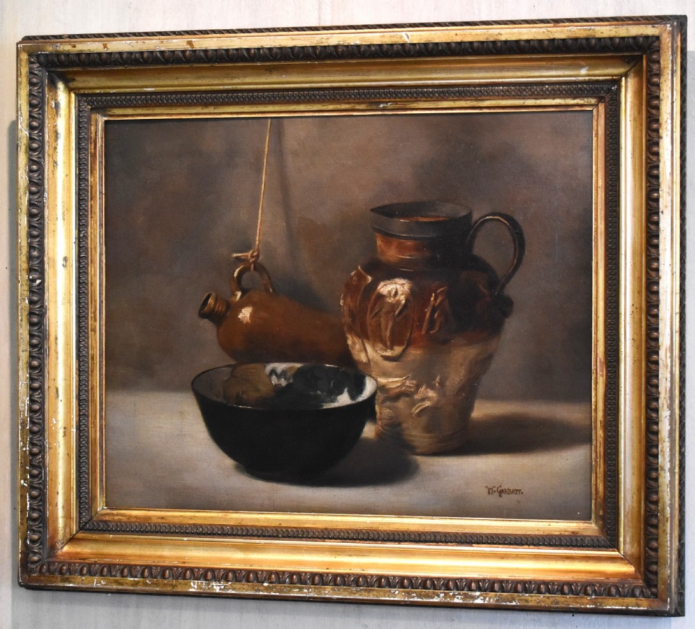 Still life oil painting of ceramics View II