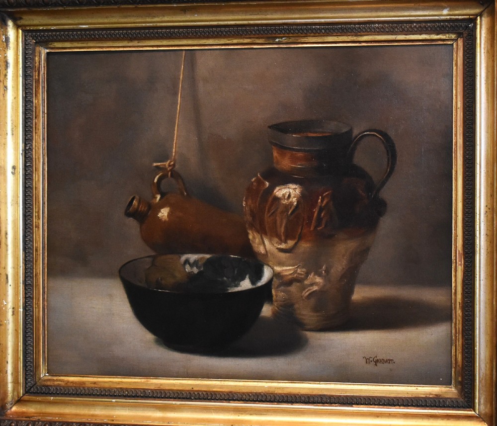 Still life oil painting of ceramics View III