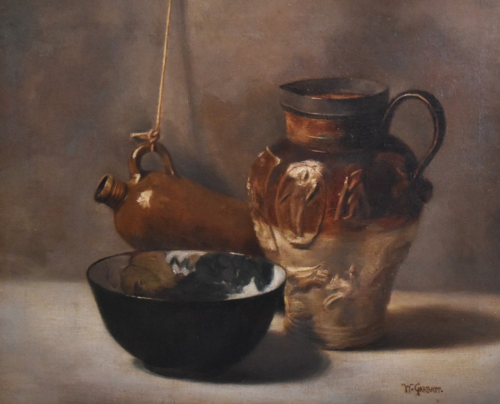 Still life oil painting of ceramics View IV
