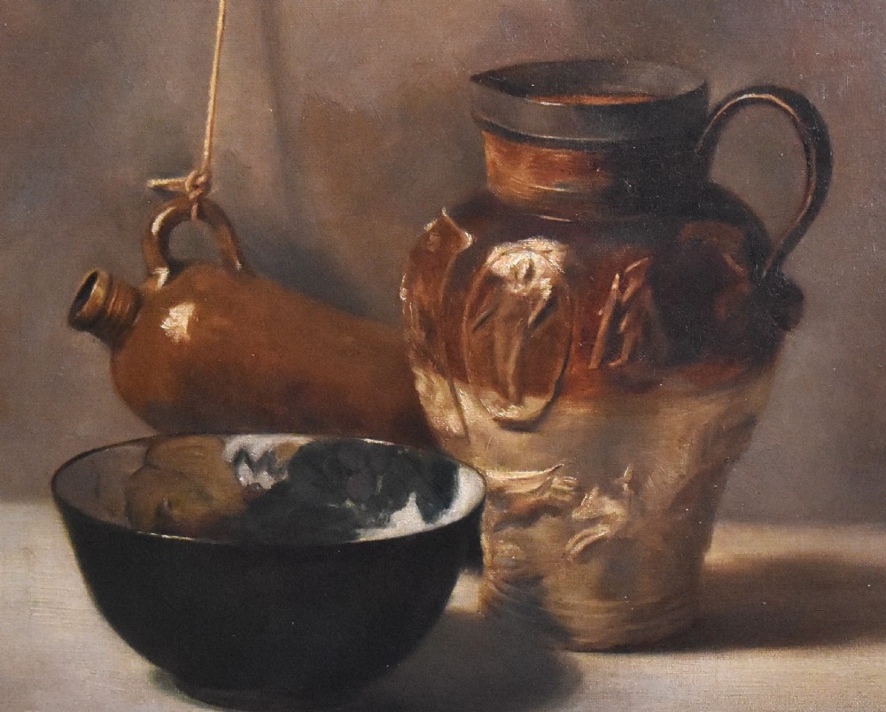 Still life oil painting of ceramics View V
