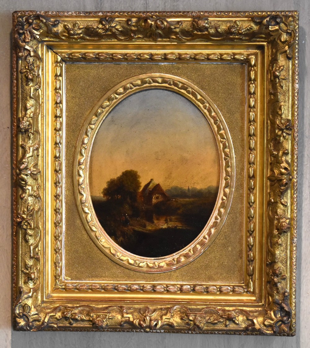 Fine pastoral landscape oil painting View II