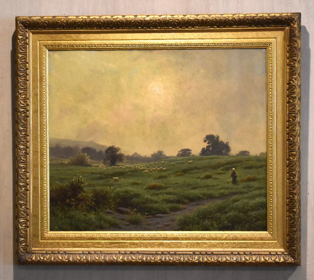 Morning Mists, oil painting by Joseph Knight 1837-1909 View II