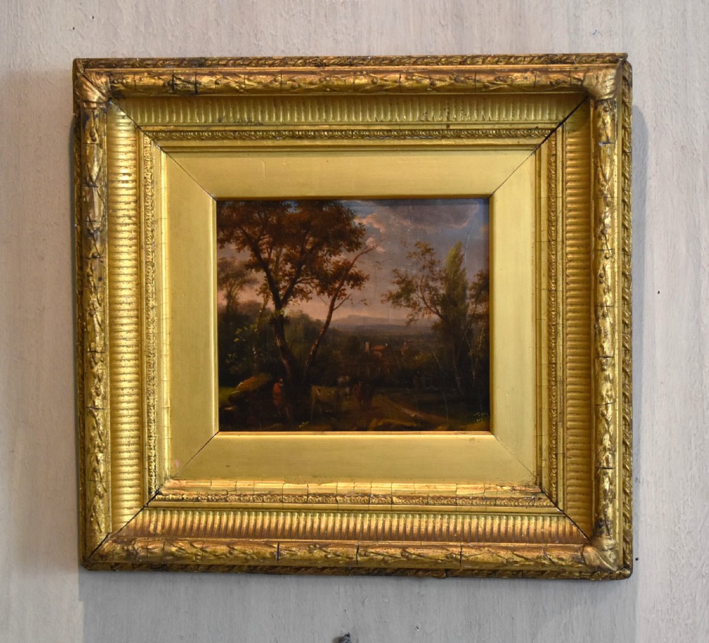 Small Georgian landscape oil painting