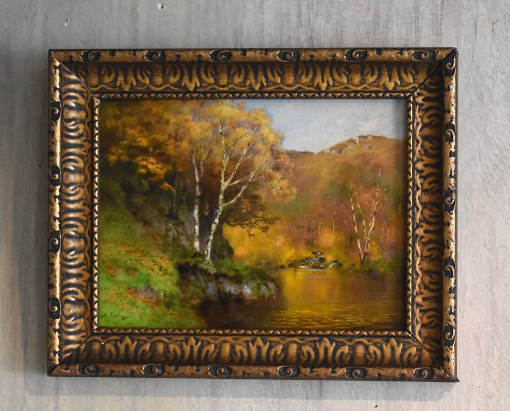 Small landscape oil painting by Alfred Oliver