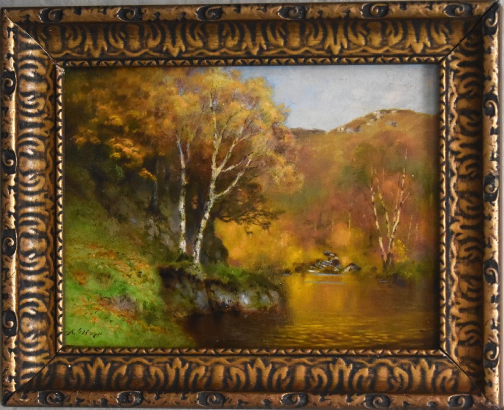 Small landscape oil painting by Alfred Oliver View II