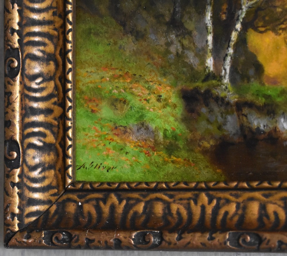 Small landscape oil painting by Alfred Oliver View IV