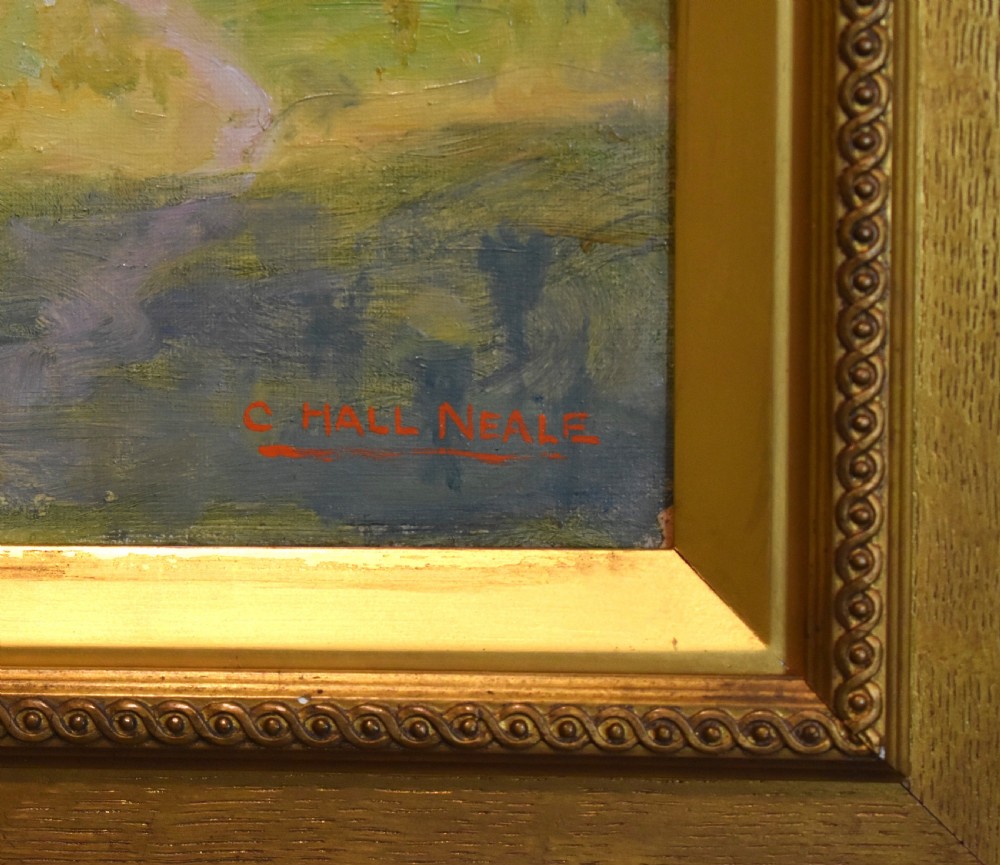 Landscape oil painting by George Hall Neale View VI