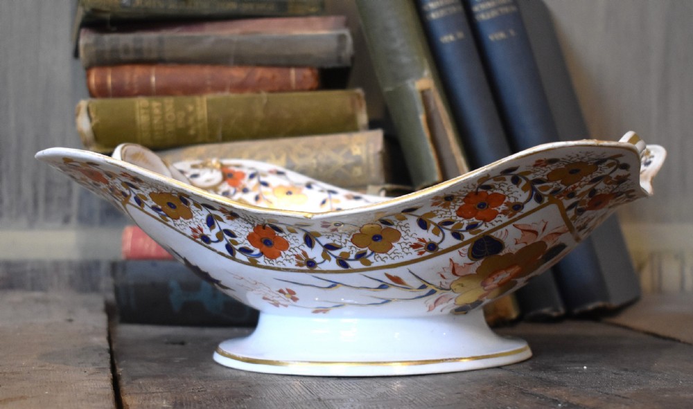 Early Derby porcelain Imari comport View II