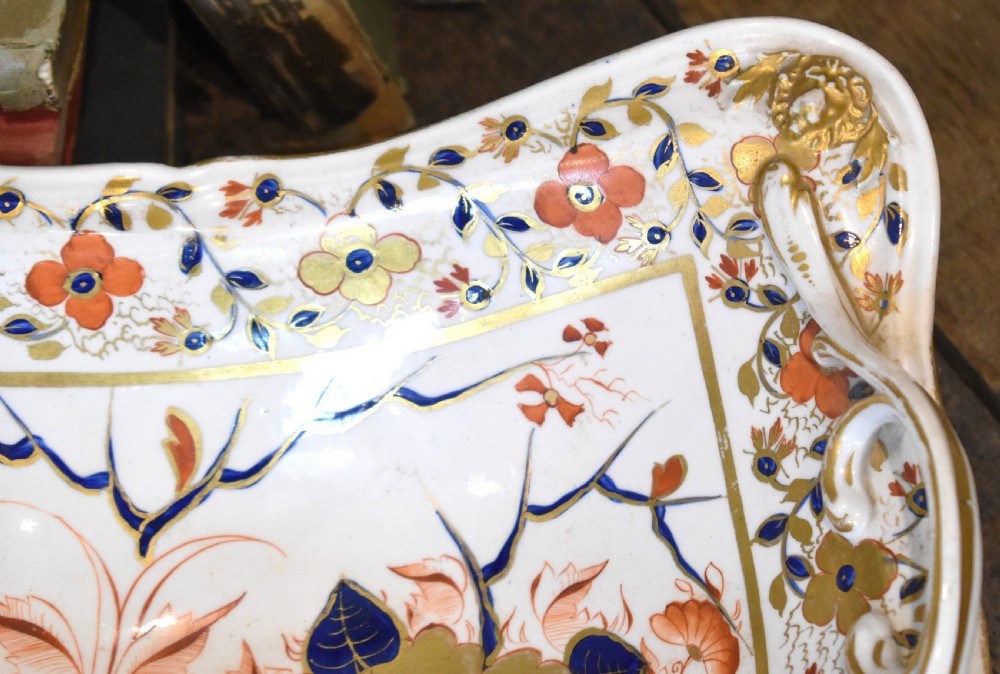 Early Derby porcelain Imari comport View VII