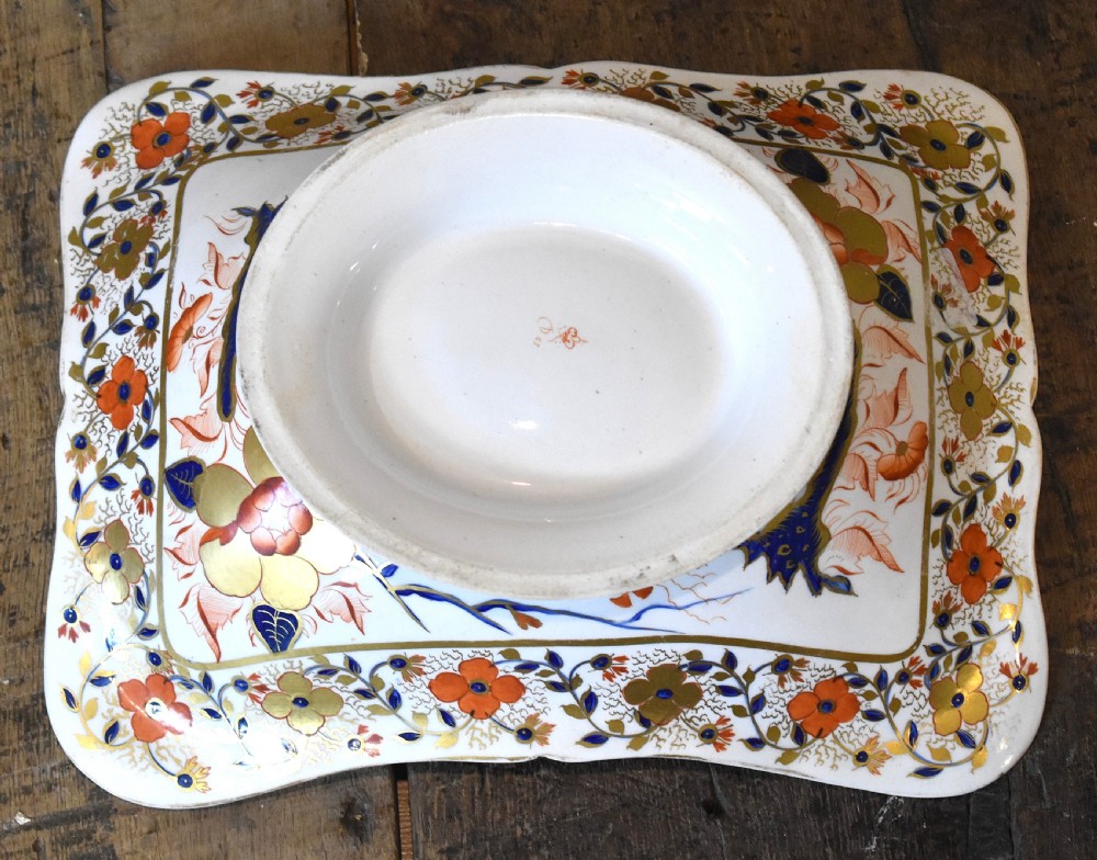 Early Derby porcelain Imari comport View IX