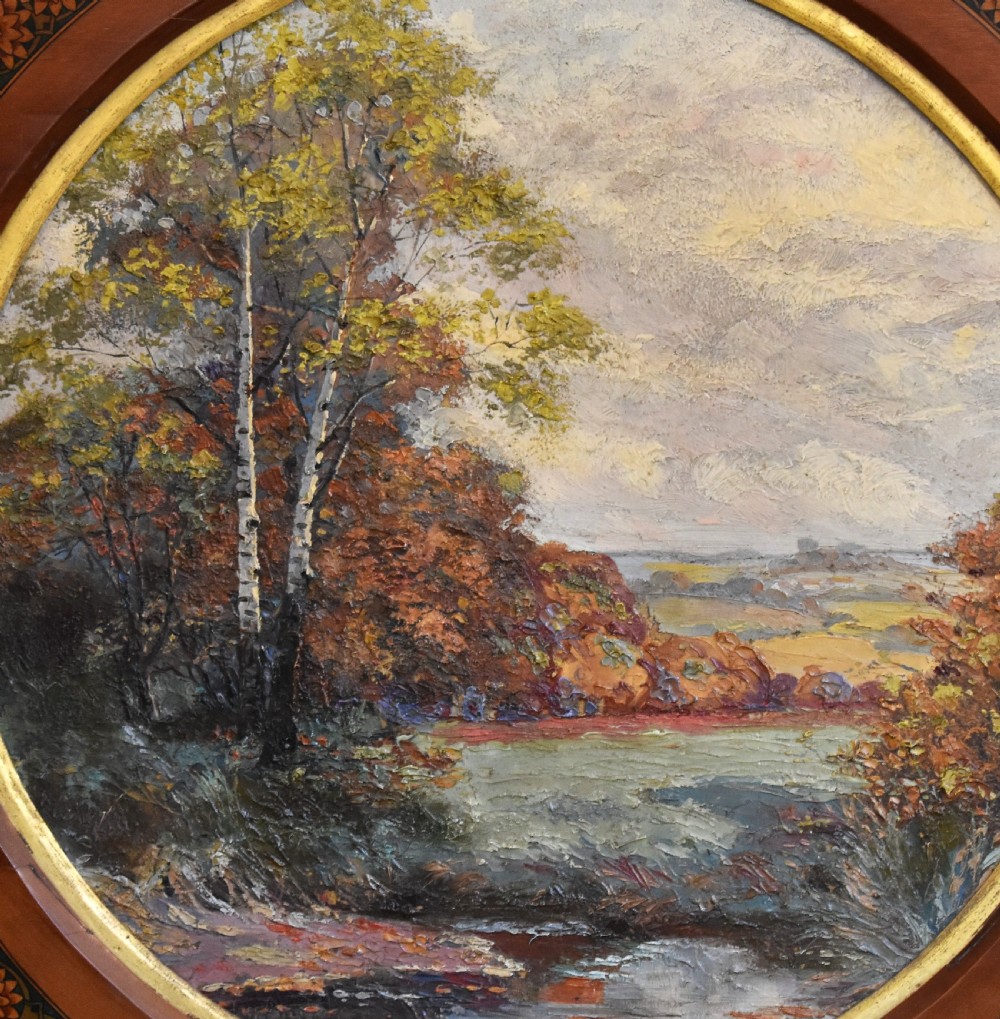 Arts and Crafts period landscape oil painting View V