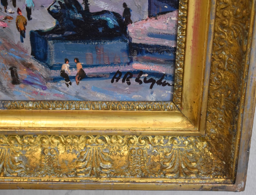 Oil painting of Trafalgar Square, London View V