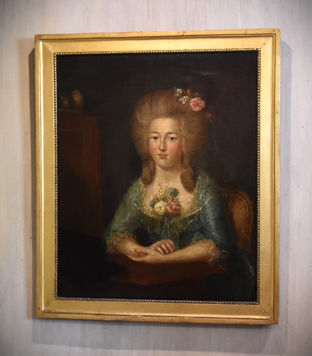 Fine large Eighteenth Century oil portrait of a lady