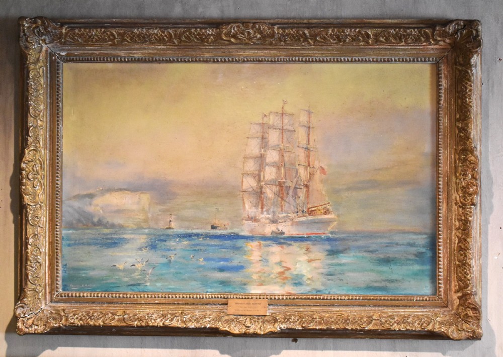 Pair of marine oil painting by Frank Henry Mason 1875-1965 View IV