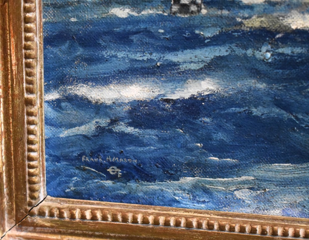 Pair of marine oil painting by Frank Henry Mason 1875-1965 View V