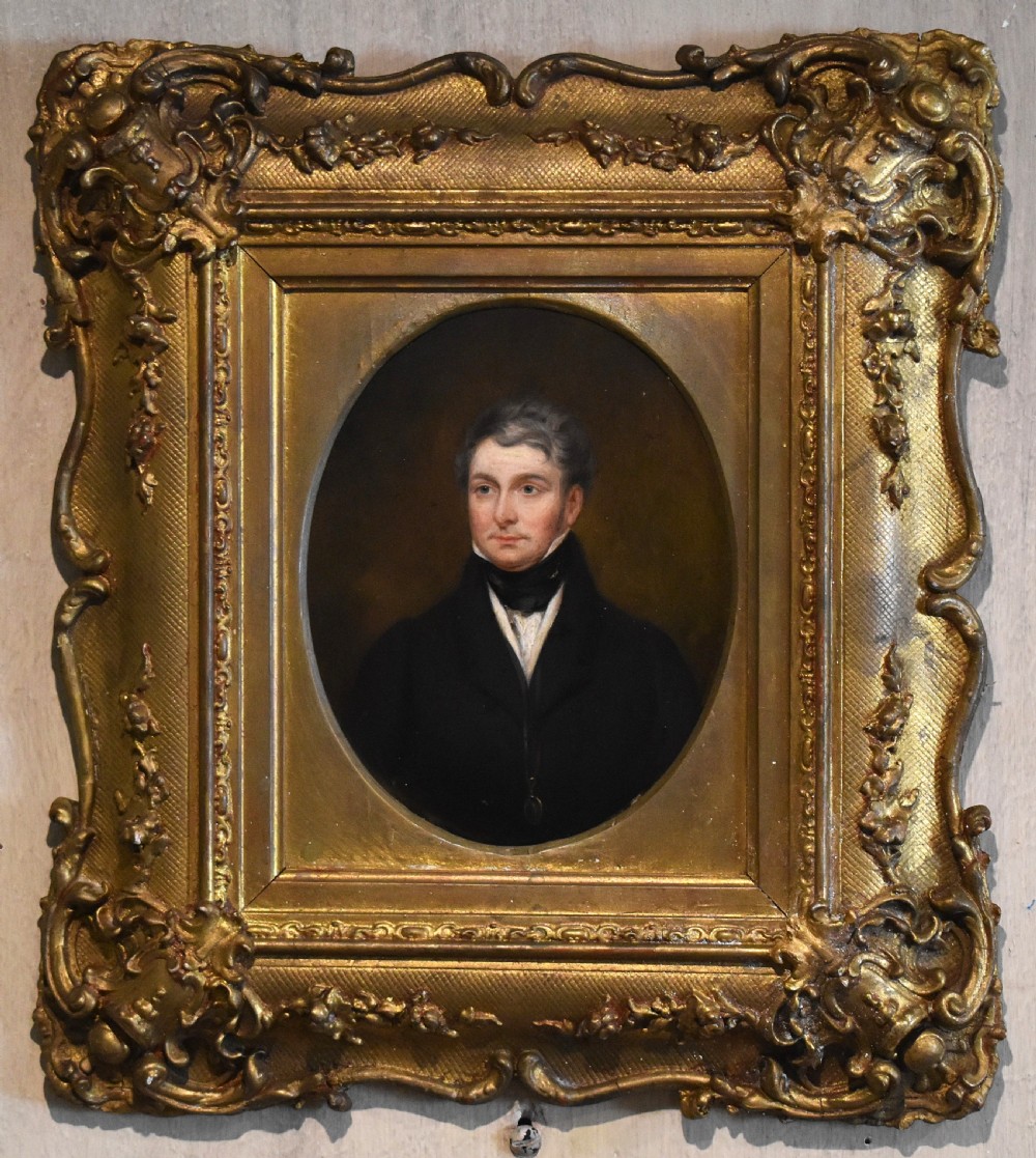 Small early Victorian portrait of a gentleman View II
