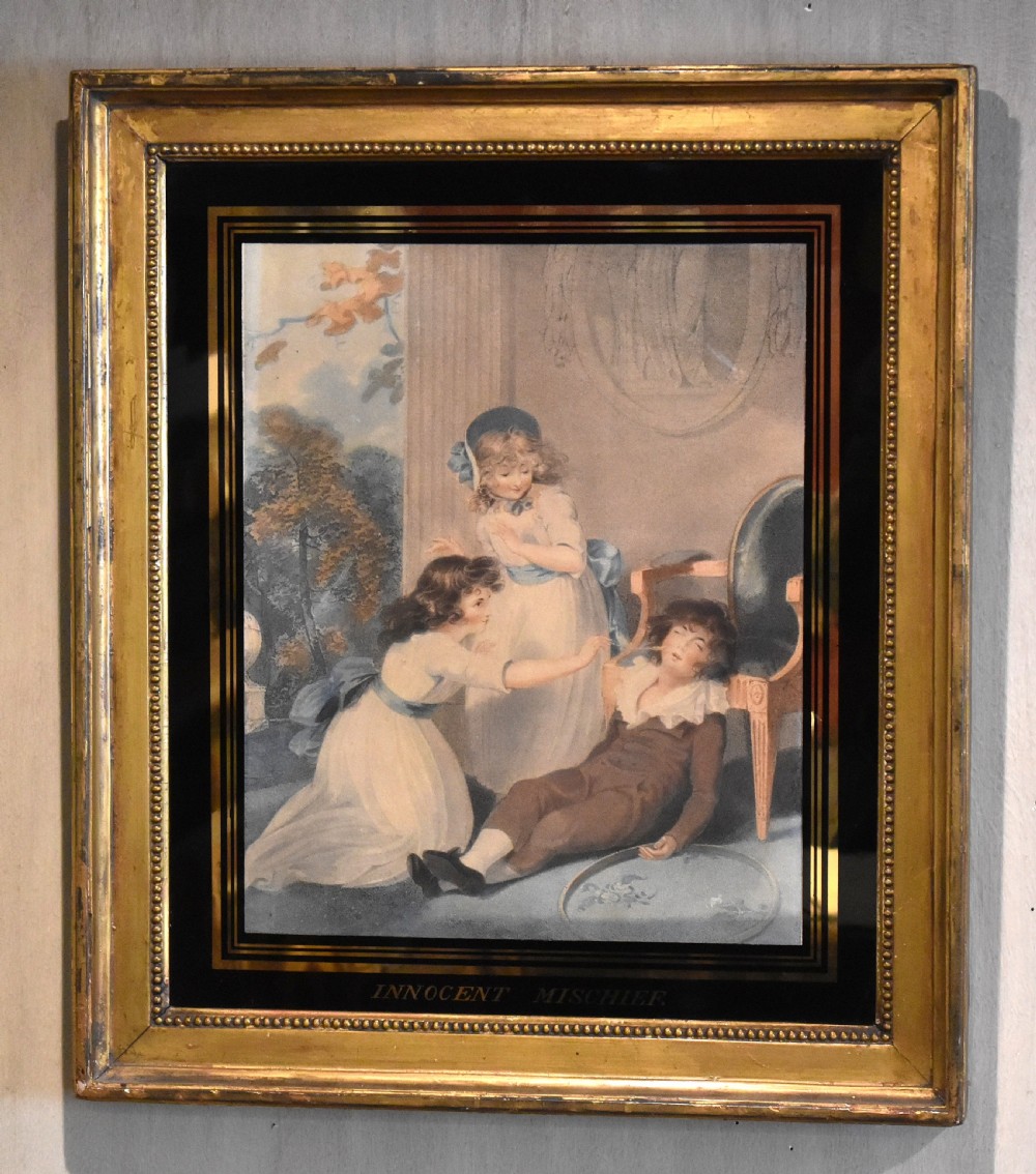 Fine pair of Georgian prints after Westall View VI