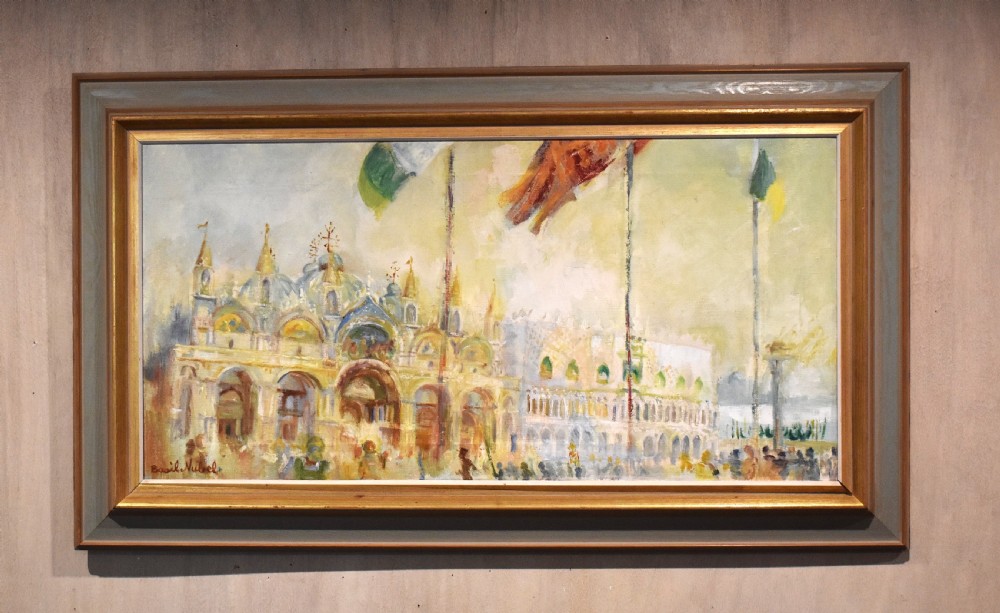 Oil painting of Venice by Basil Nubel 1923-1981