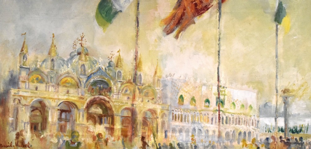 Oil painting of Venice by Basil Nubel 1923-1981 View VII