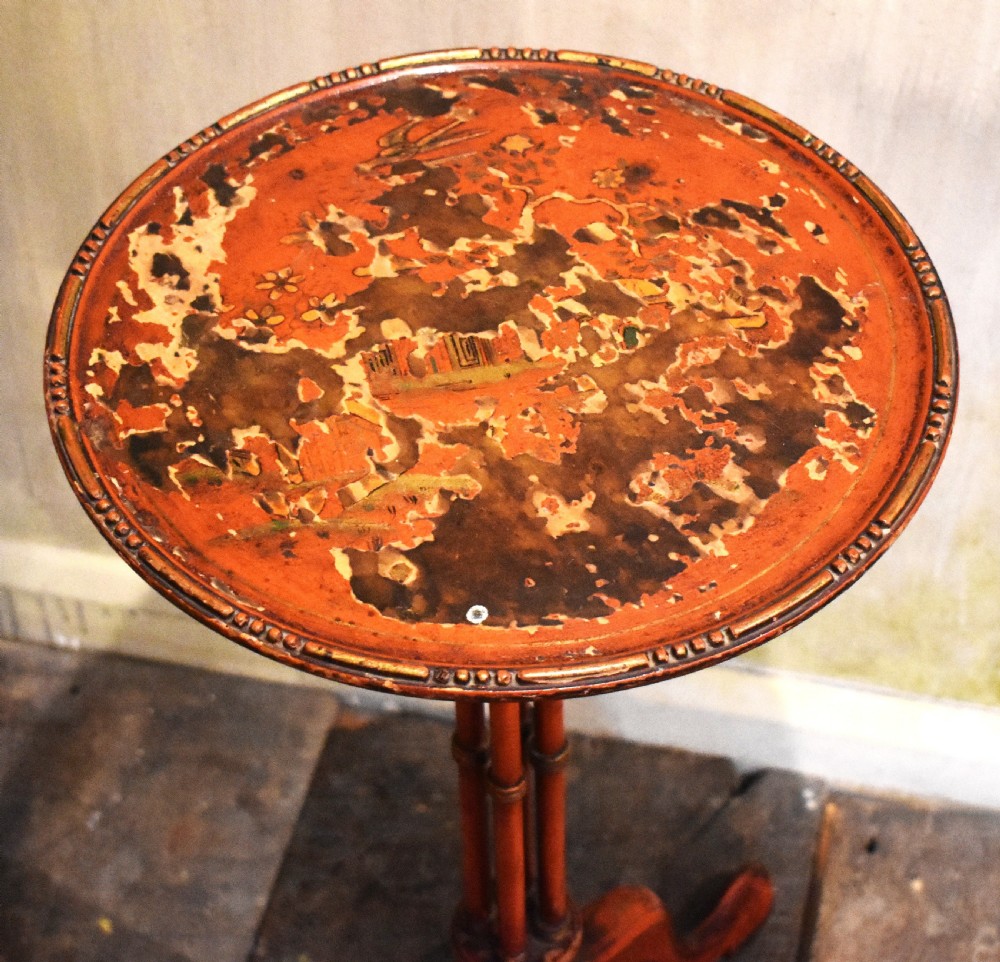 Red lacquer wine table View II