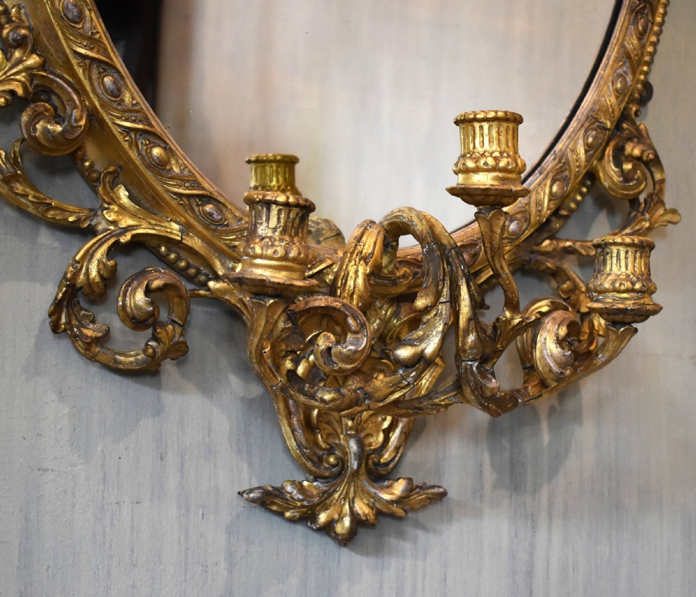 Large elaborate Victorian gilt mirror View V