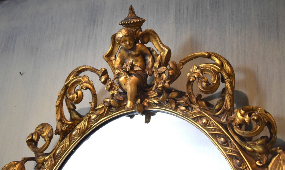 Large elaborate Victorian gilt mirror View VI
