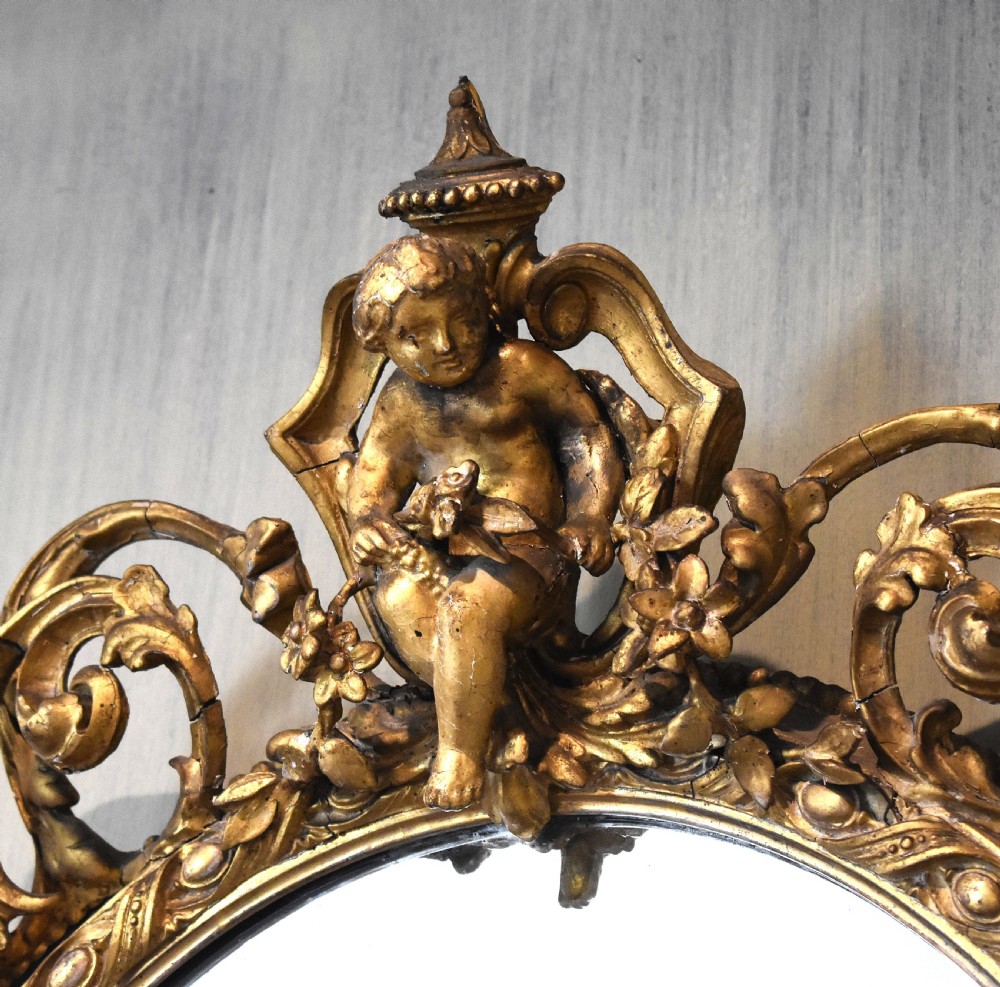 Large elaborate Victorian gilt mirror View VII