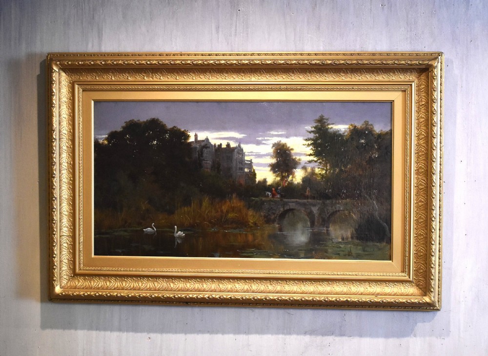 Victorian historical scene landscape oil painting