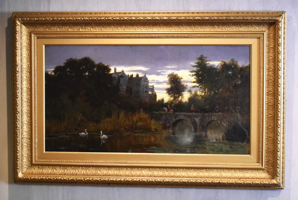 Victorian historical scene landscape oil painting View II