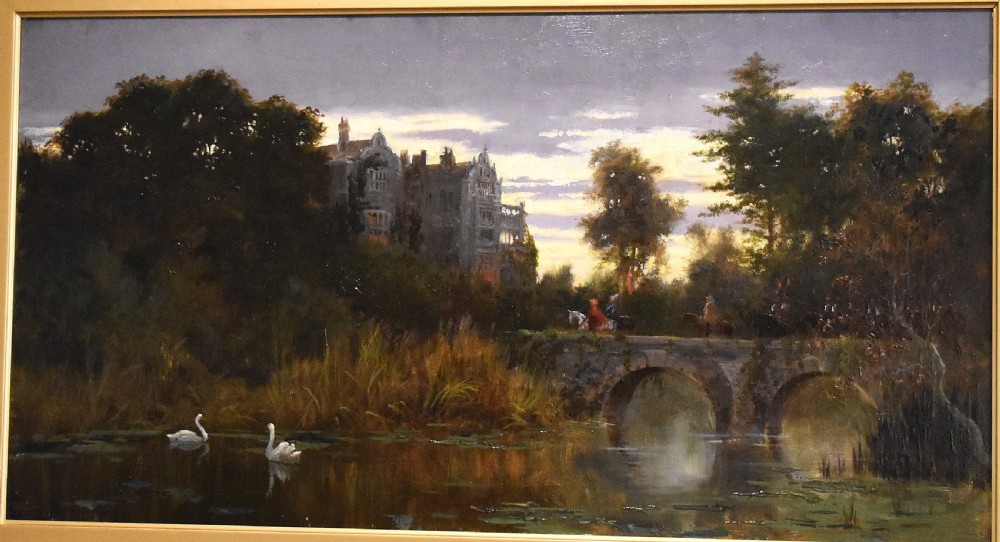 Victorian historical scene landscape oil painting View IV