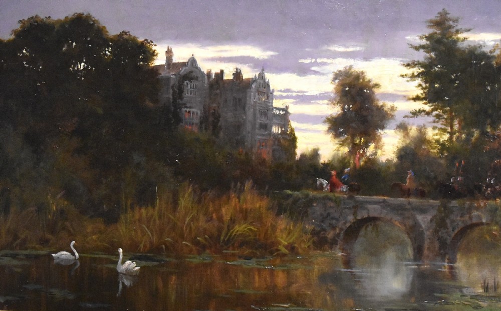 Victorian historical scene landscape oil painting View V