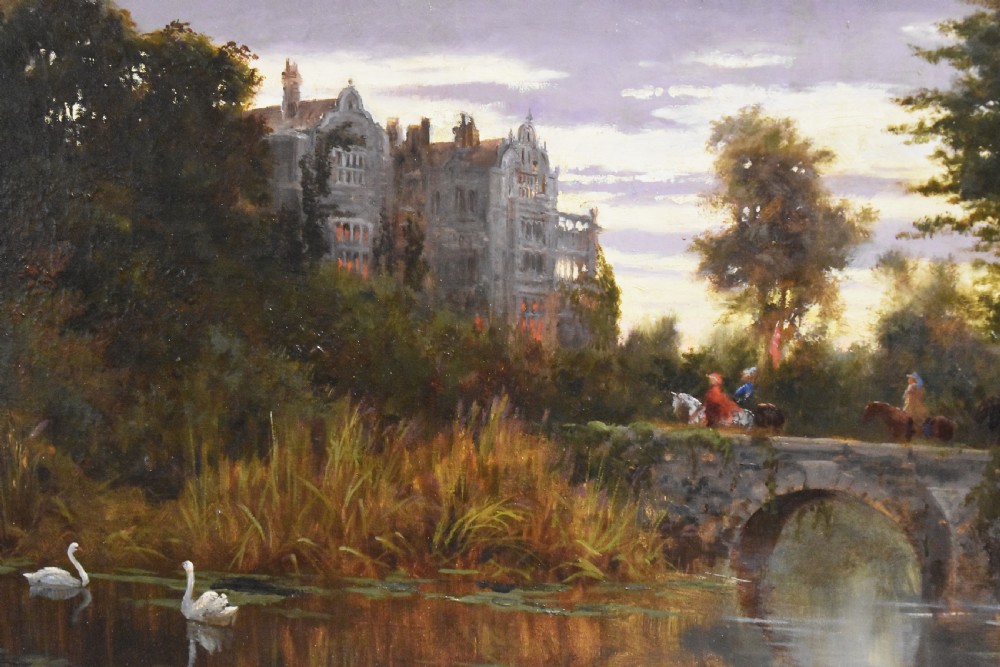 Victorian historical scene landscape oil painting View VII