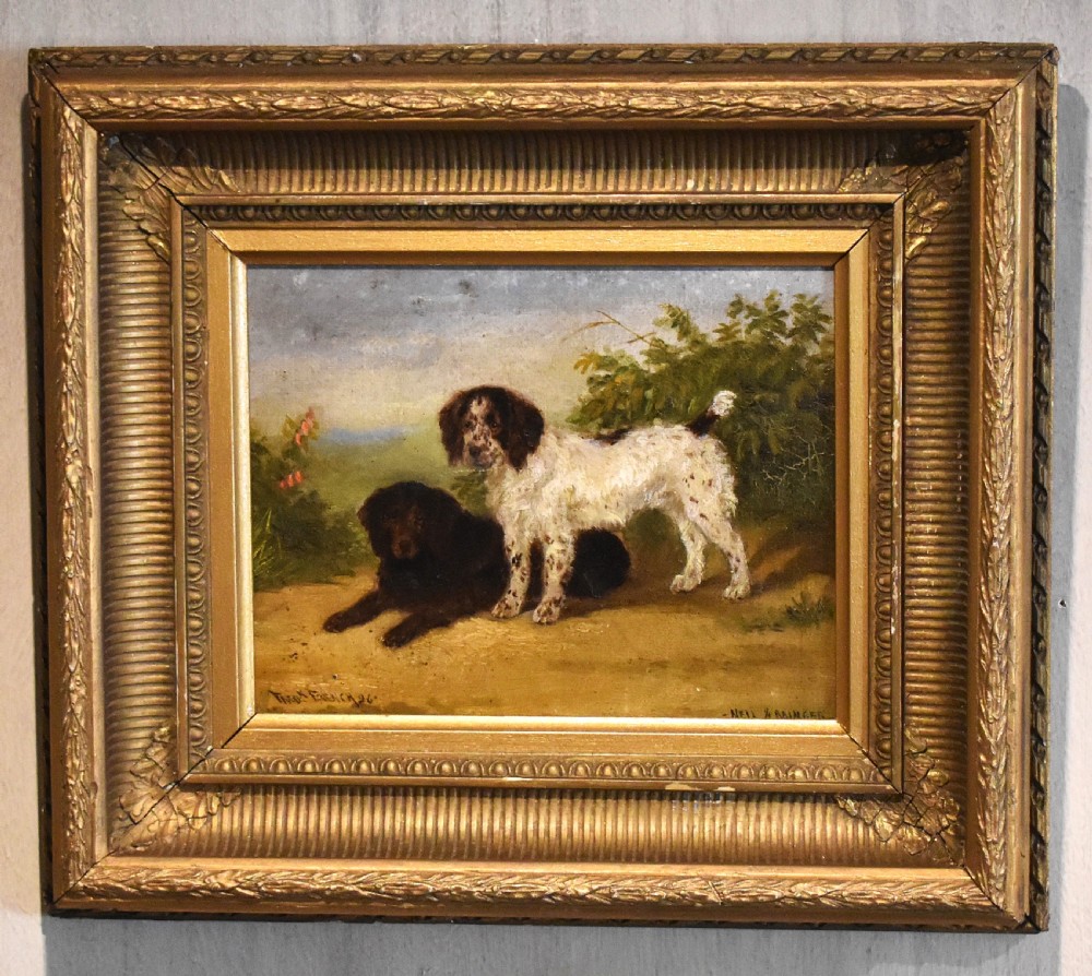 Oil painting of spaniels by Frederick French View II