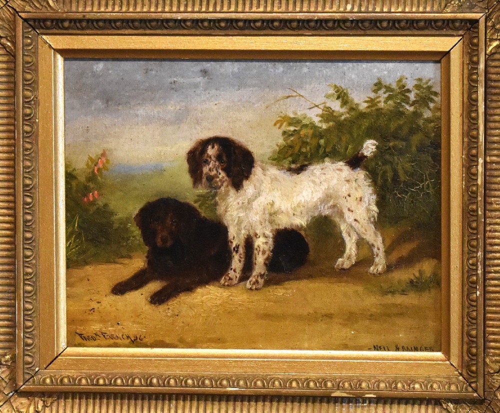 Oil painting of spaniels by Frederick French View III