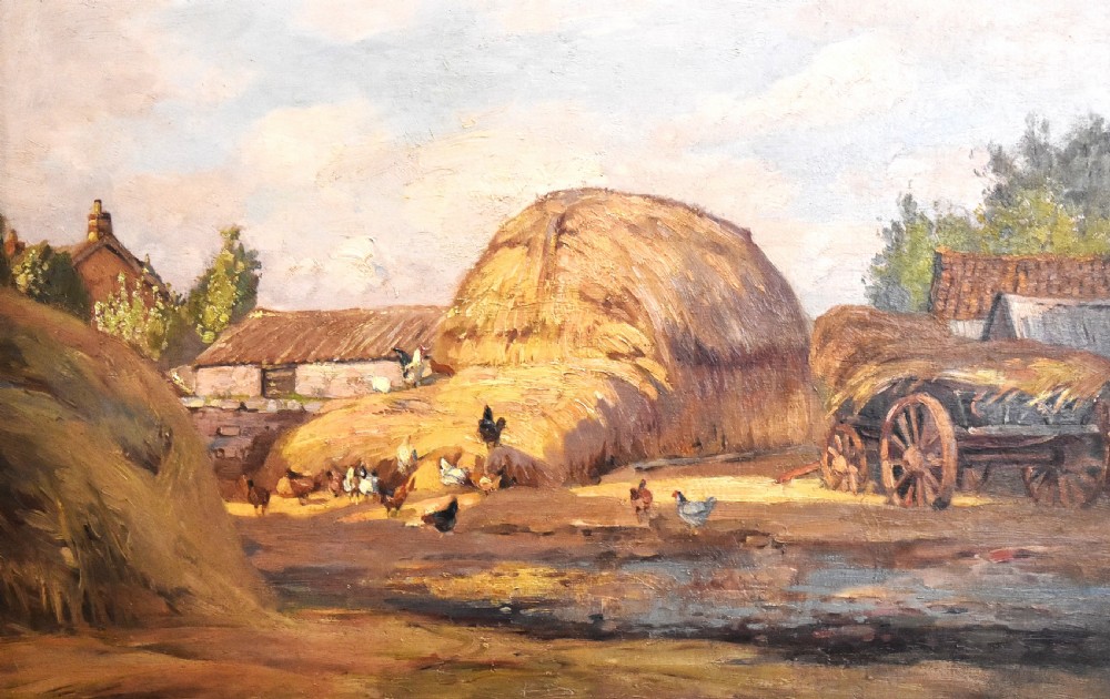 Farmyard scene oil painting by Donald H Floyd  View V