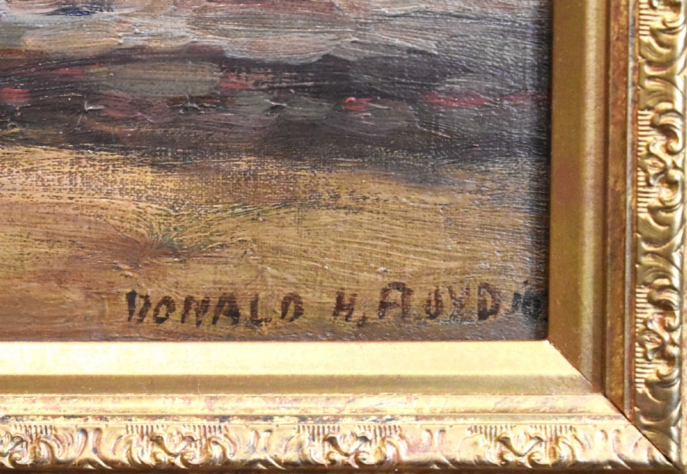 Farmyard scene oil painting by Donald H Floyd  View VI